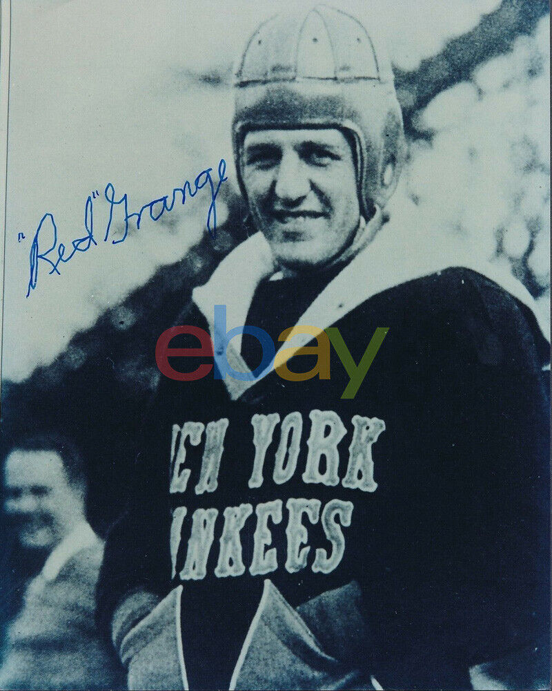 Red Grange Signed 8x10 Photo Poster painting Autograph reprint