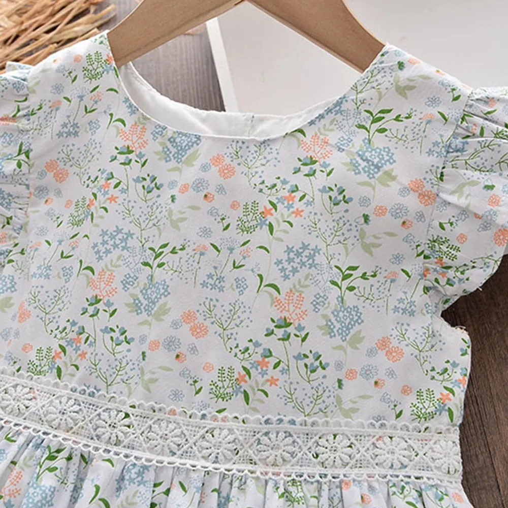 Bear Leader Girls Floral Dresses 2022 New Fashion Sweet Kids Flowers Corset Sleeveless Vestidos Children Clothing 3-8 Years