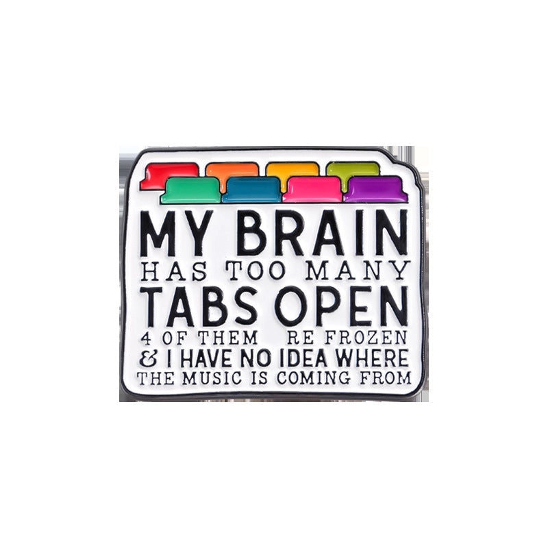 Cartoon Style Pin Book Letter Heart Shape Alloy Stoving Varnish Unisex Brooches