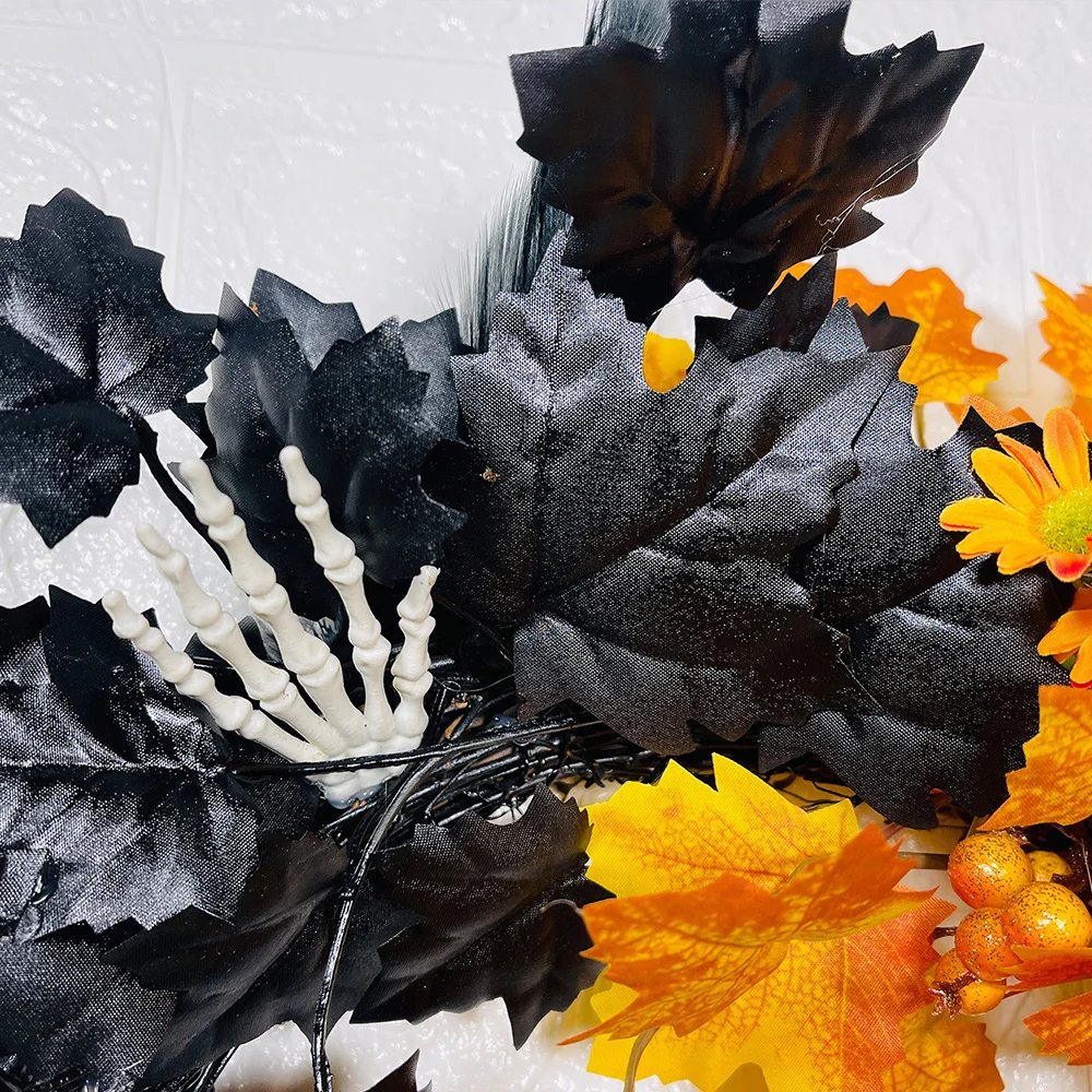 Halloween Horror Skull Fall Simulation Maple Leaf Creative Garland