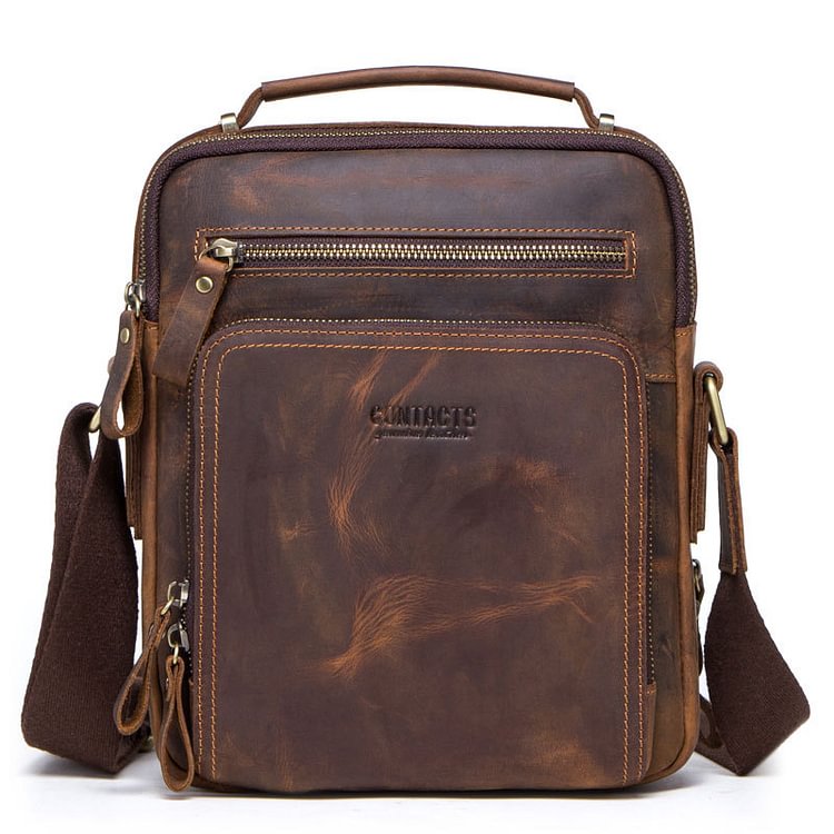 Men's Vintage Genuine Leather Business Shoulder Bag