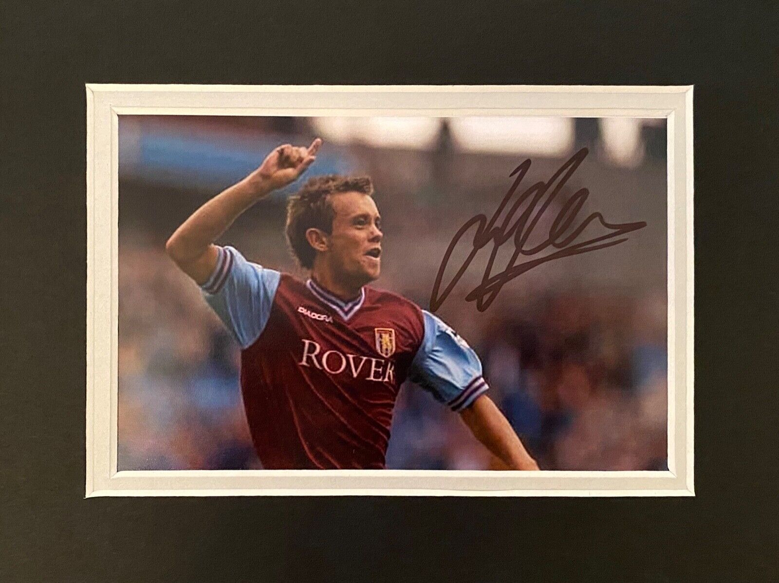 LEE HENDRIE HAND SIGNED MOUNTED Photo Poster painting DISPLAY ASTON VILLA FOOTBALL AUTOGRAPH