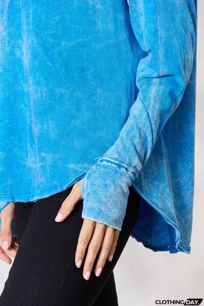 Zenana Round Neck Long Sleeve Top