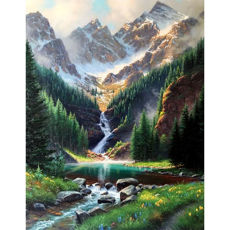 Snow Mountain - Painting By Numbers - 40x50cm