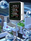Smart Air Quality Monitor Real-Time Indoor WiFi Air Quality Detector for AQI CO2