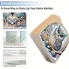 Diamond Painting Acrylic Owl Paper Towel Storage Rack Decor