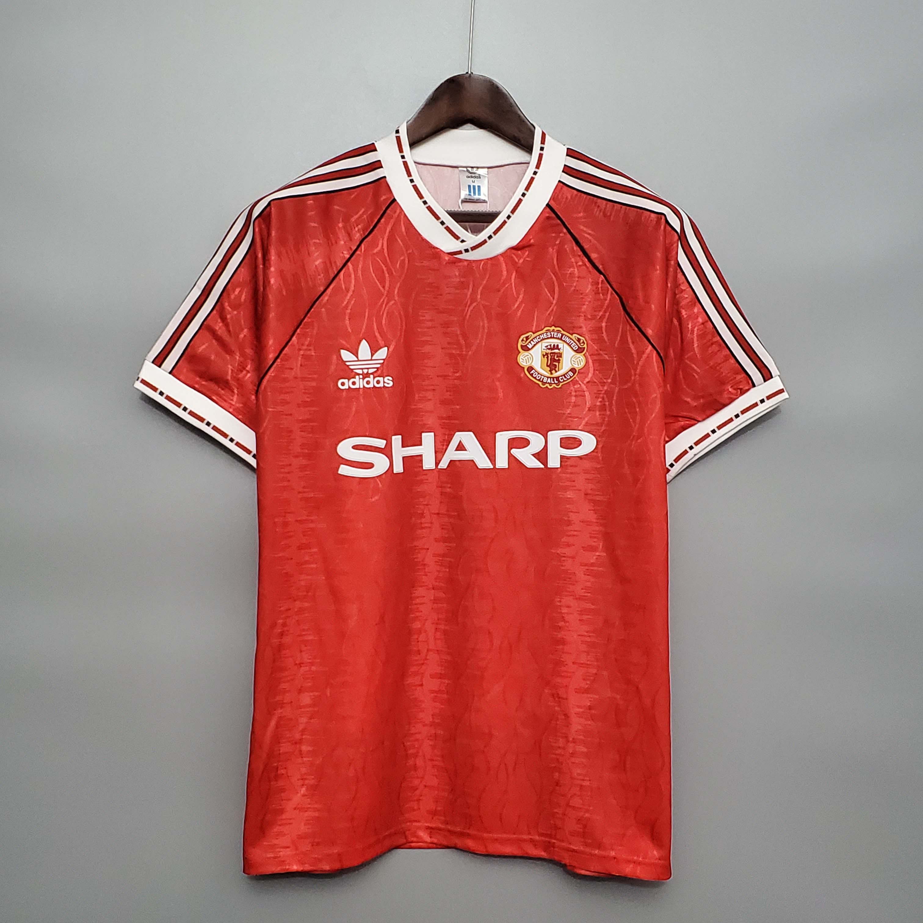 1990-1992 Retro Manchester United Home Football Shirt 1:1 Thai Quality