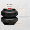 Suspensionclub-2x Universal Air Spring Bag Heavy Duty Standard 2500 lb 1/2inch npt Single Port