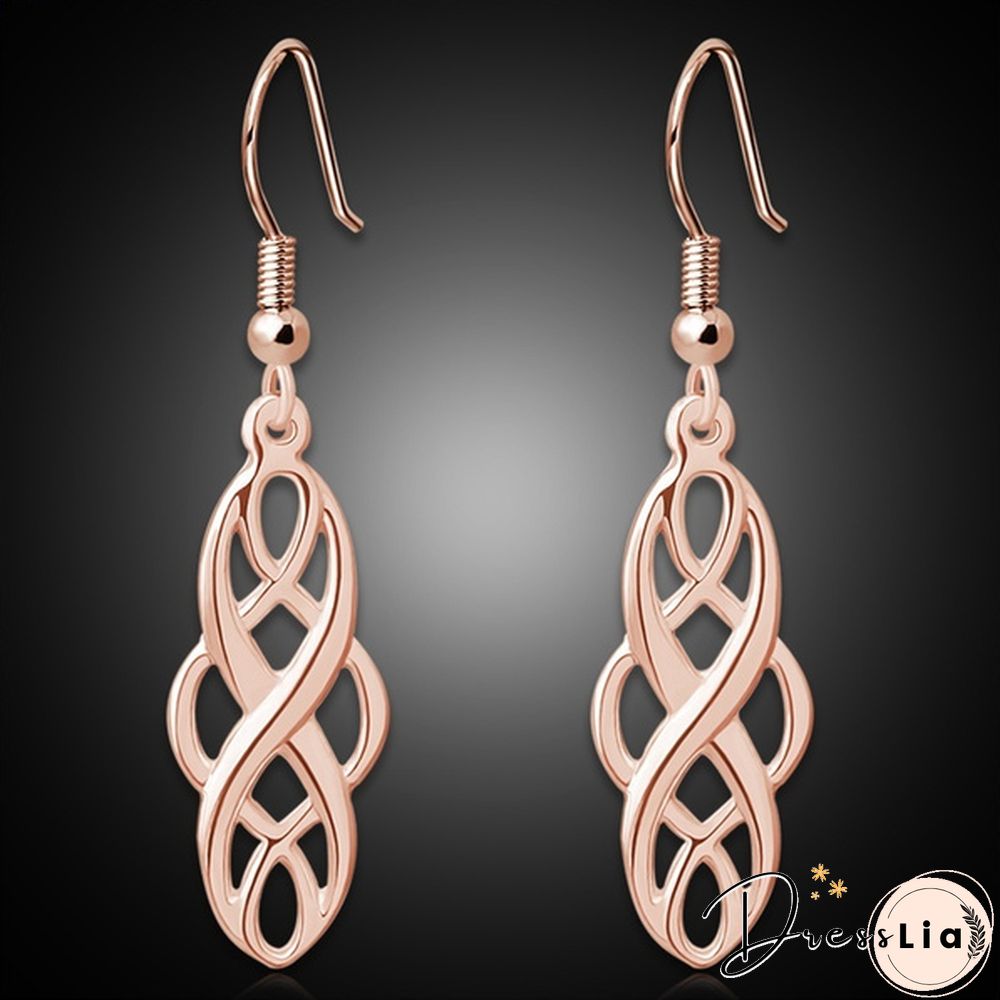 2 Colors Celtic Knot Dangle Earrings Good Luck Irish Celtic Knot Vintage Dangles for Women,Girls