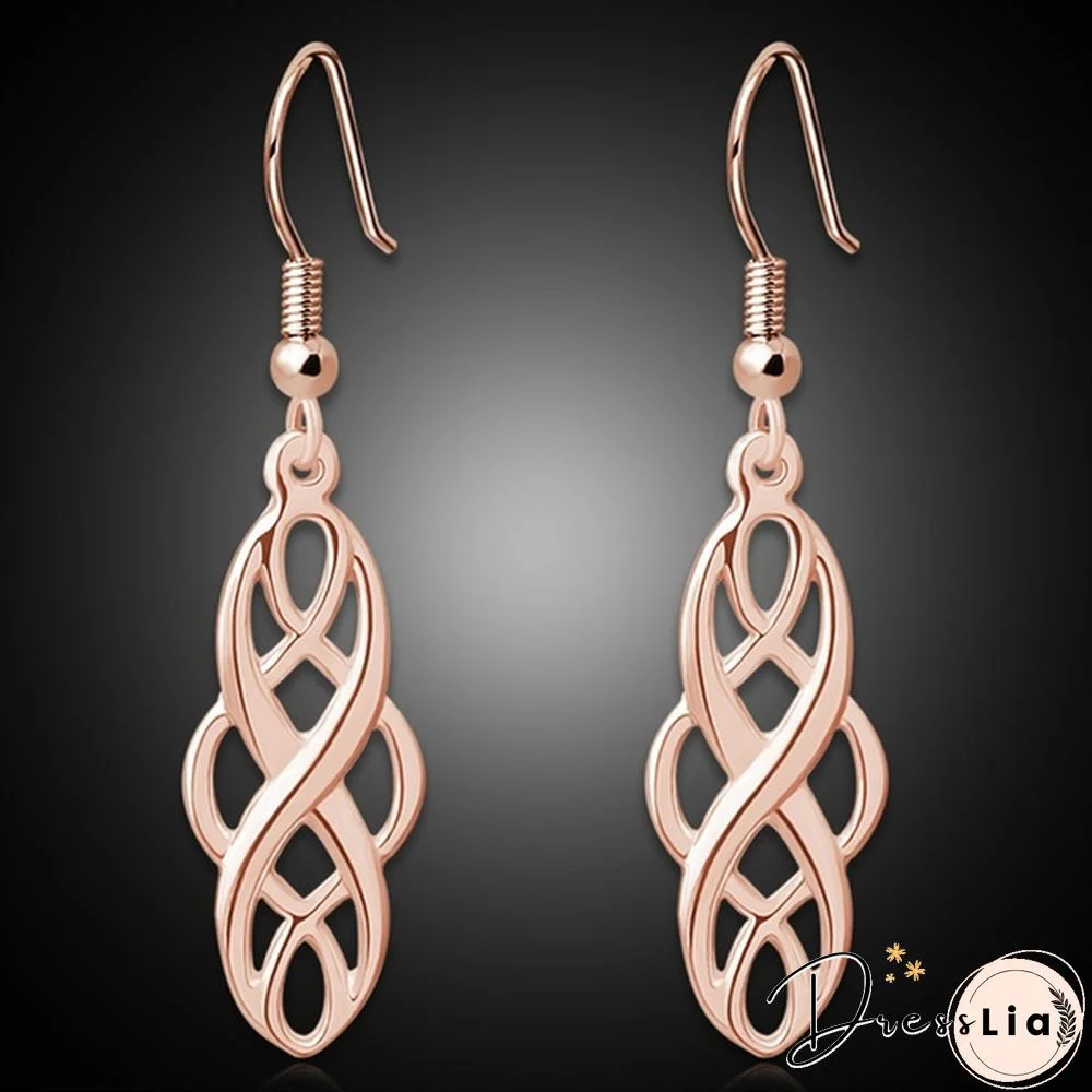 2 Colors Celtic Knot Dangle Earrings Good Luck Irish Celtic Knot Vintage Dangles for Women,Girls
