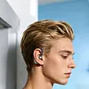 BT6.0 Wireless HD Sound Headphones with Ear Hook In-Ear Sports Headphones Type-C Charging Single Business Earplugs for Business Meeting Lecture