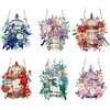 DIY Acrylic Special Shape Diamond Painting Flower Birdcage Ornaments Hanging Kit