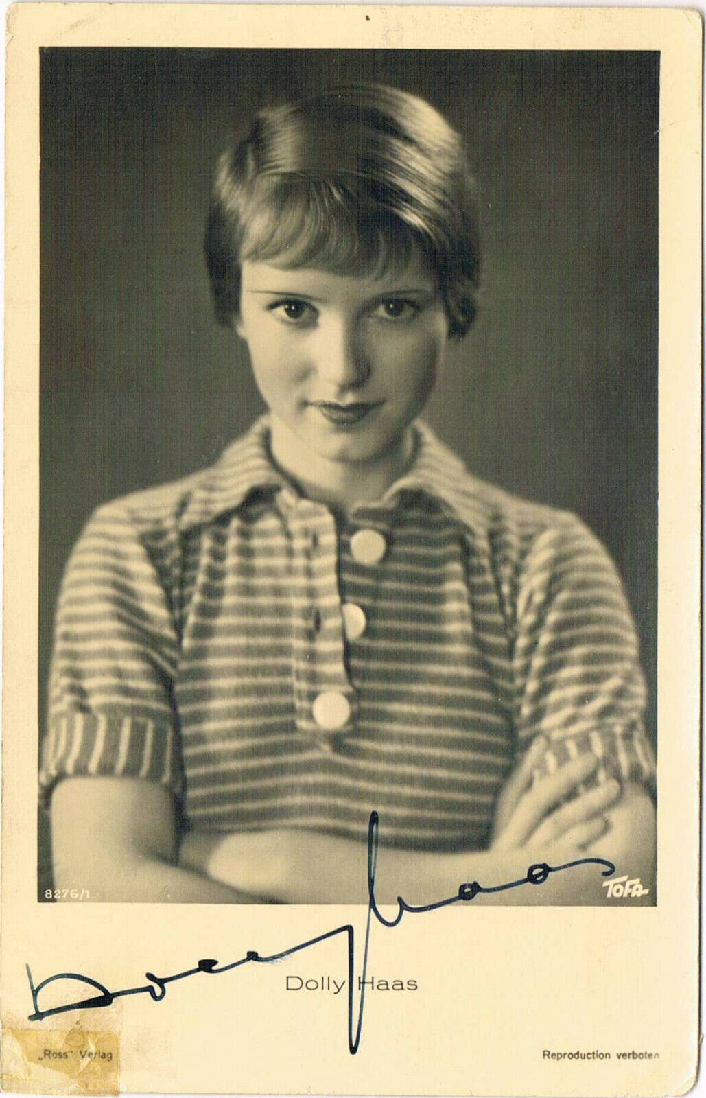 Dolly Haas 1910-94 autograph signed postcard Photo Poster painting 3.5x5.5