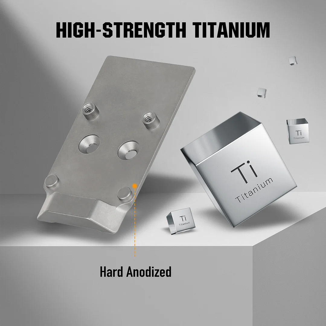 ohhunt&reg; CZ P10 S/C/F Optics Adapter Plate fit 407C 507 508T CNC Machined from 6AL4V Titanium