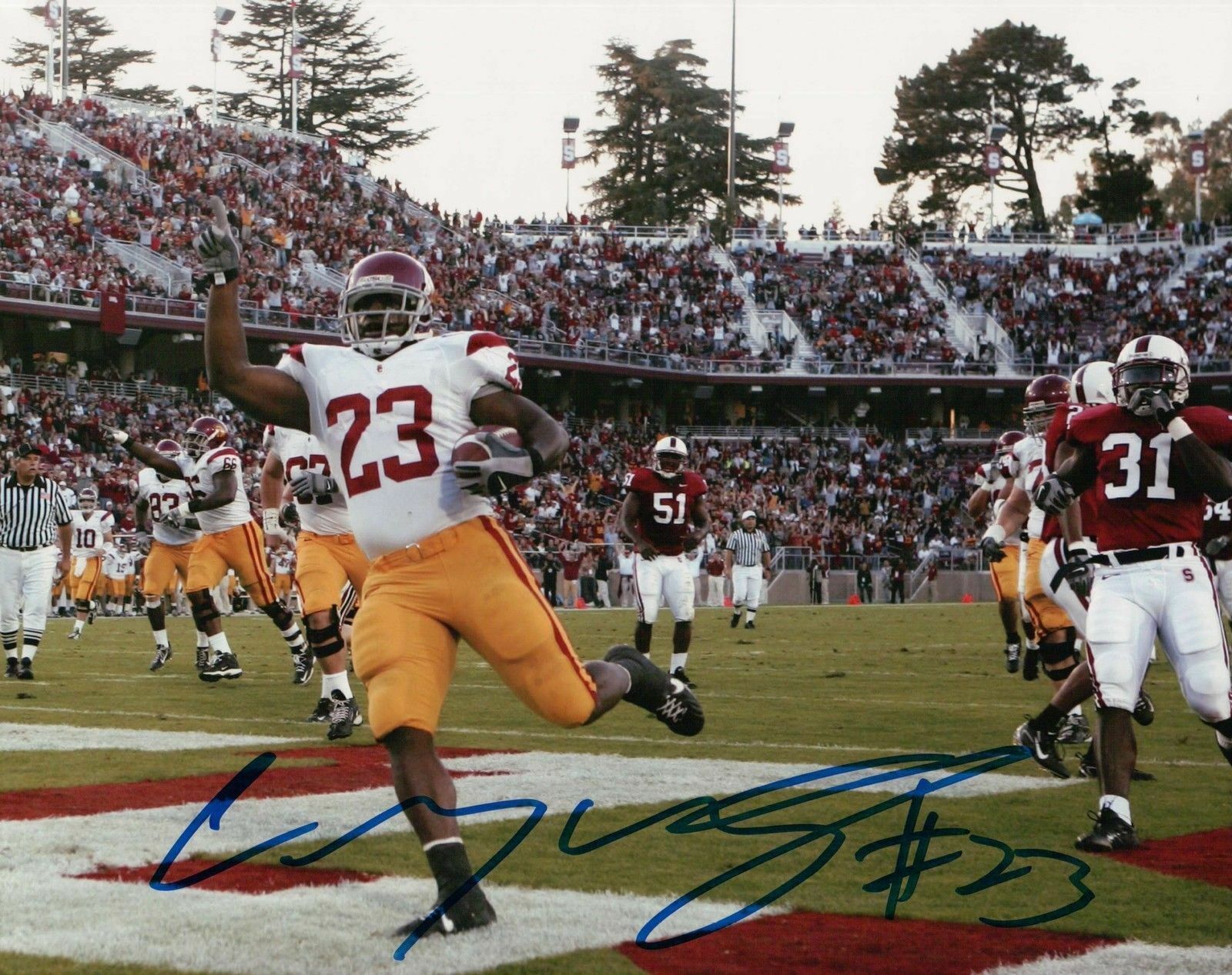 Chauncey Washington Signed 8X10 Photo Poster painting Autograph USC Road Touchdown Auto COA