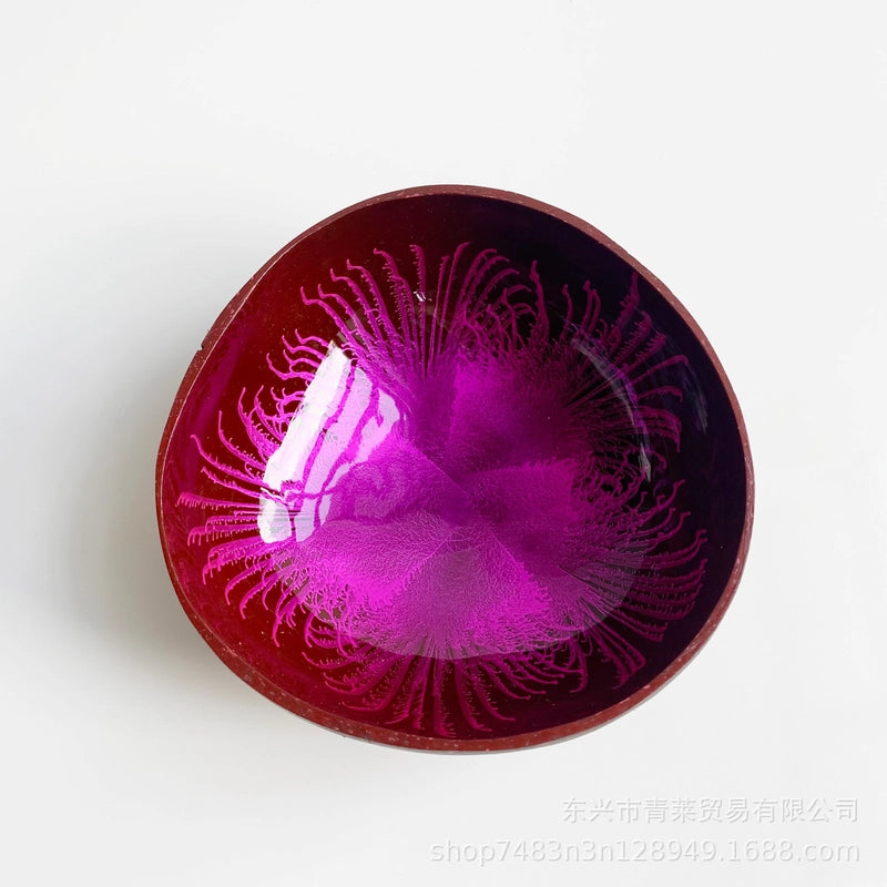 Pastoral Solid Color Coconut Shell Charcoal Shell Tableware 1 Piece