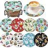 8pcs Christmas Diamond Painting Art Acrylic Coasters