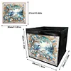 (US Local)DIY Diamond Painting Storage Box Canvas Organizer Box Diamond Painting Kit (F)