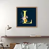 Diamond Painting -DIY Round Drill Sunflower Letter L