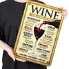 [Grande Taille]Vin du monde entier - Panneaux en &eacute;tain m&eacute;tallique(30*40cm)