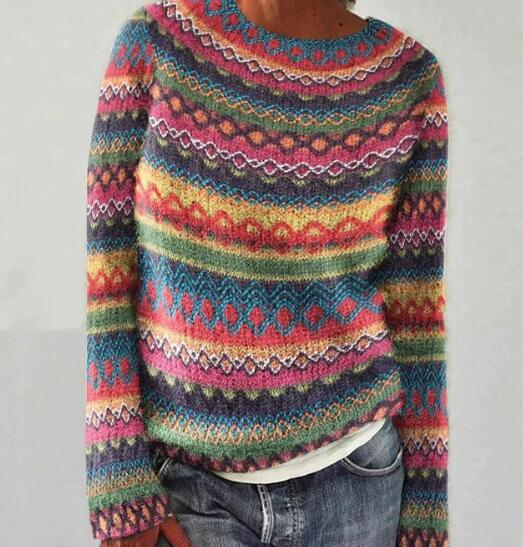 Vintage Floral Print Sweater