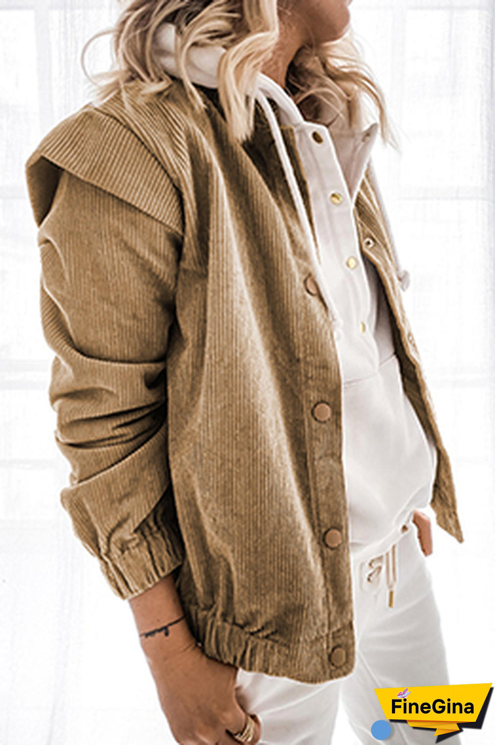 Casual Solid Split Joint Buckle Turndown Collar Outerwear