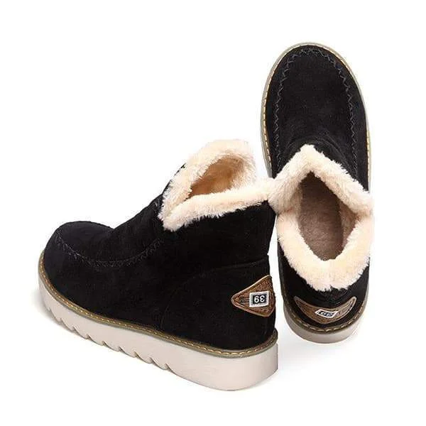 Fur Lining Ankle Snow Boots