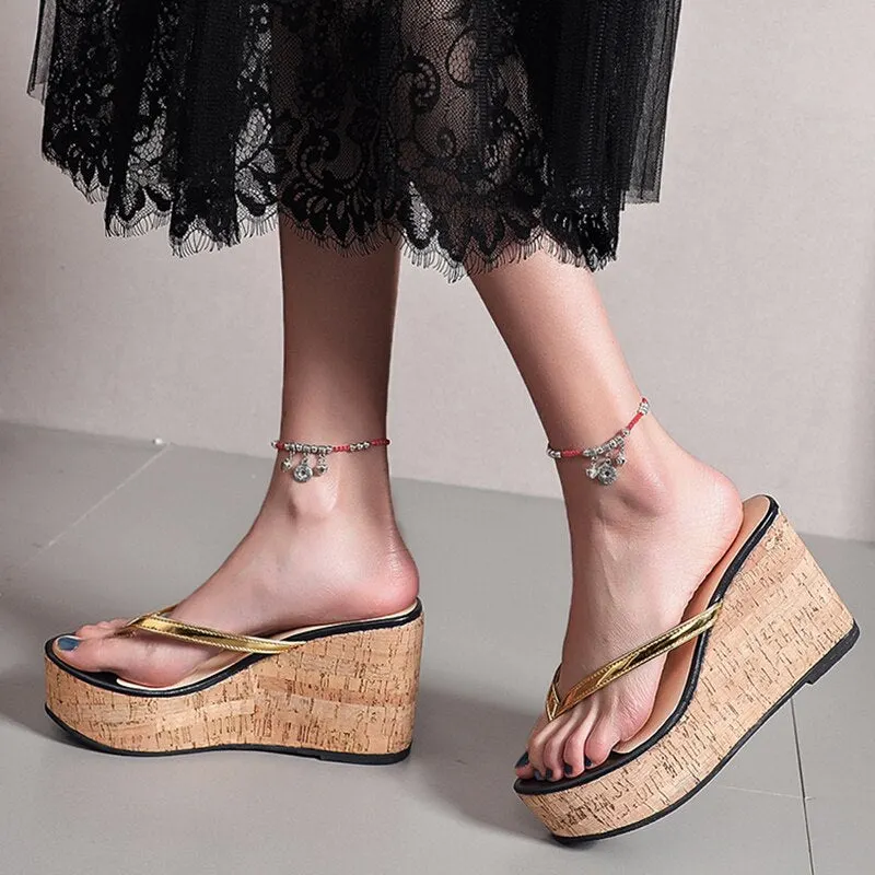 Women Sandals Fashiom Platform Shoes With High Heels Sandals Slip On  Wedges Shoes Summer Sandals Shoes Women Flip Flops
