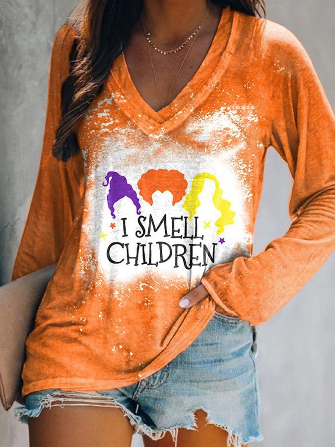 Irregular Tie-Dye Print Long-Sleeve T-Shirt