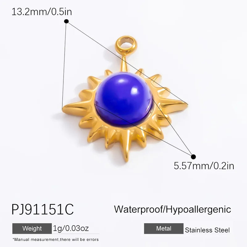 1 Piece 16.47mm 304 Stainless Steel Zircon Geometric Heart Shape Eye Pendant Jewelry Accessories