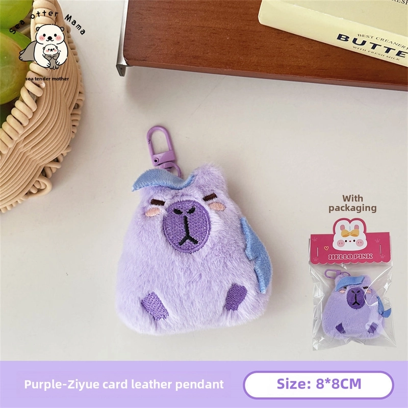 New Creative Plush Capybara Doll Pendant Cute Small Doll Bag Hanging Decoration Student Cartoon Doll Brooch For Women