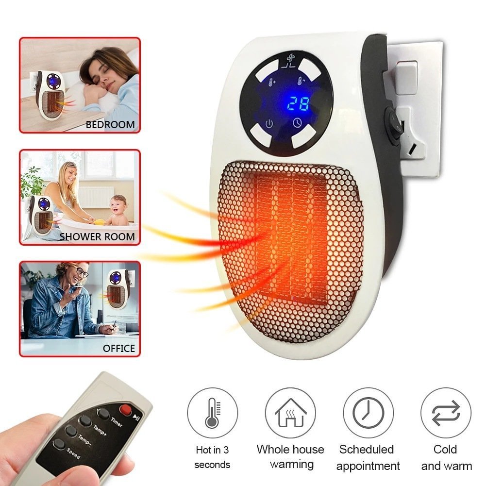 🔥500W Portable Electric Heater - Be prepared for the cold weather!