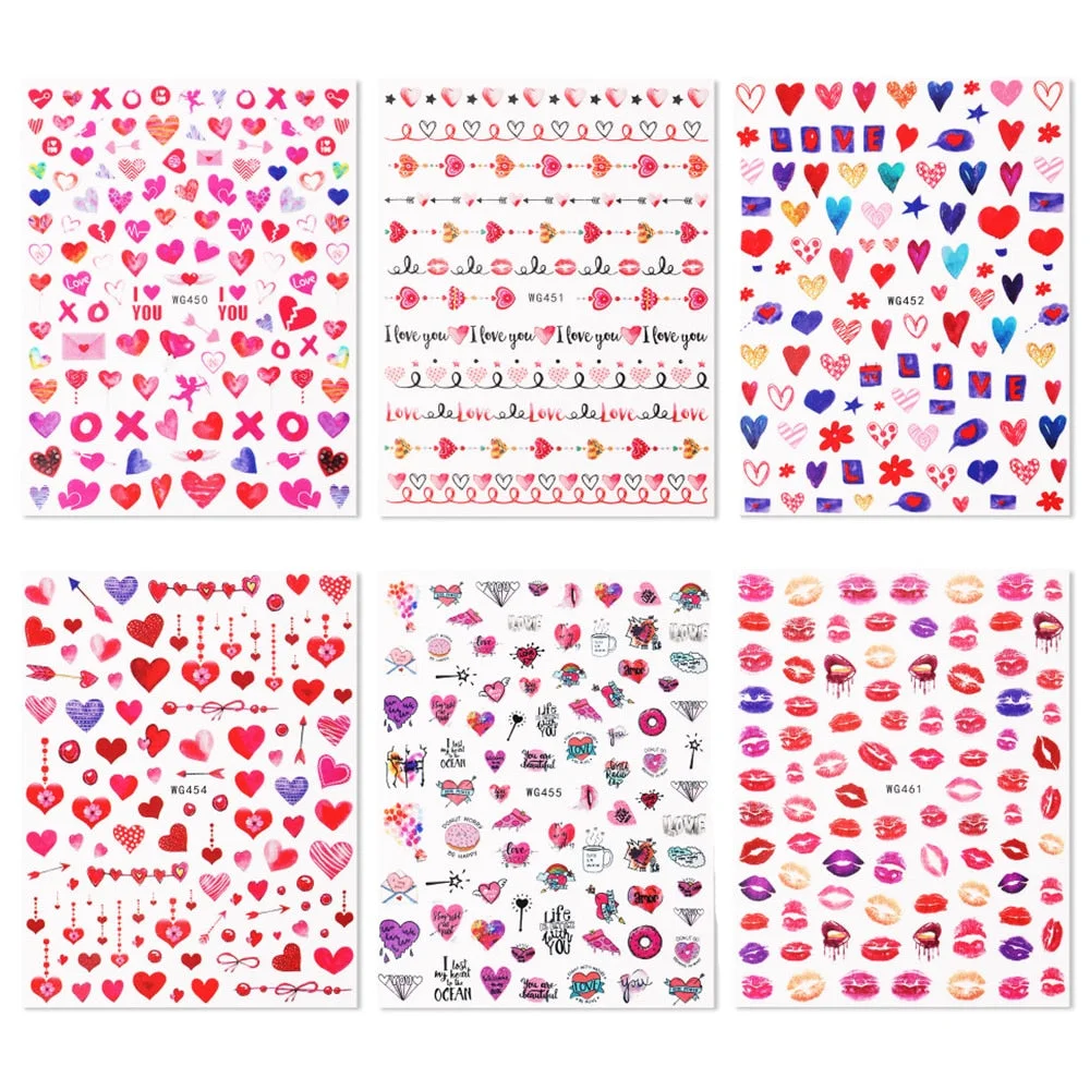 12PCS/3pcs Holographic 3D Butterfly Snake Dragon Love Design Laser Nail Stickers Winter Nail Art Decoration Nail DIY Accessories-Nail Inspo