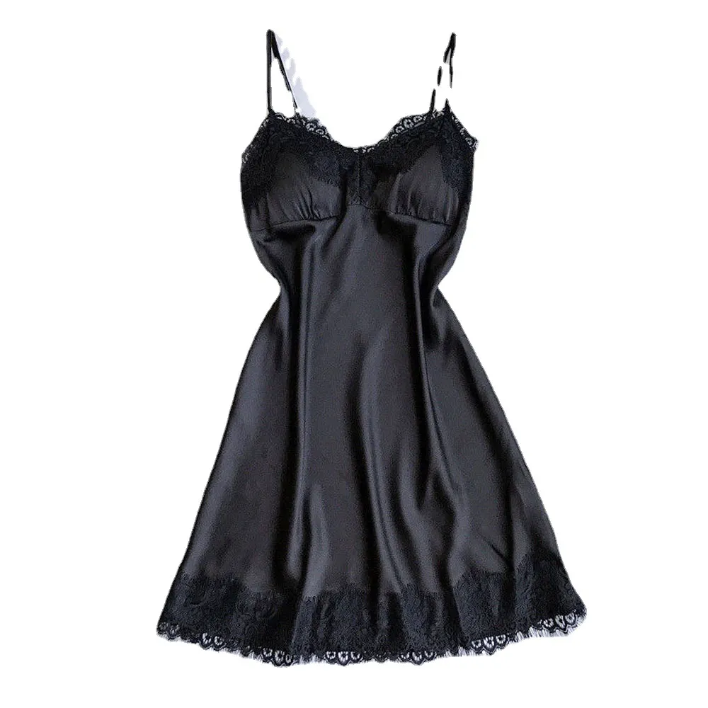 Churchf Home Sex Pajamas Women Seduction Sexy V-Neck Lace Side Sling Aja Aja Skirt Multi-Color Optional Lingerie