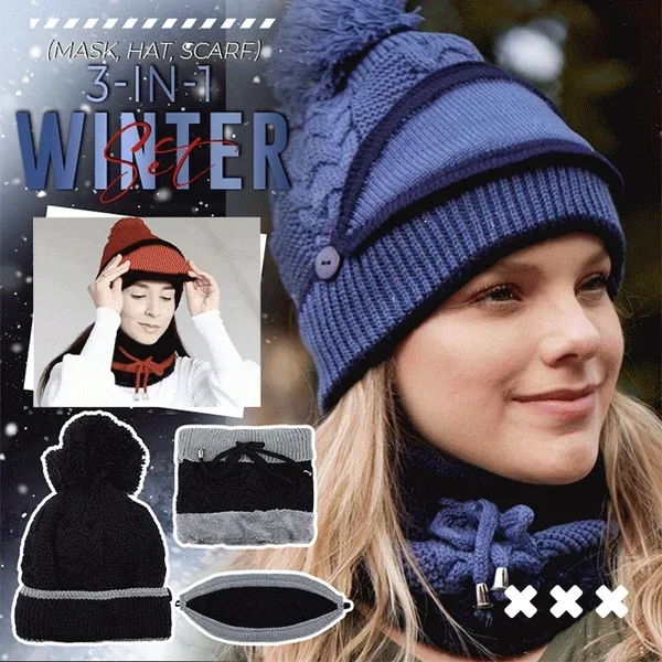 3-in-1 Winter Warm Set (Mask, Hat, Scarf)