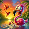 Diamond Painting -DIY Round Drill Flamingos(40x40cm)