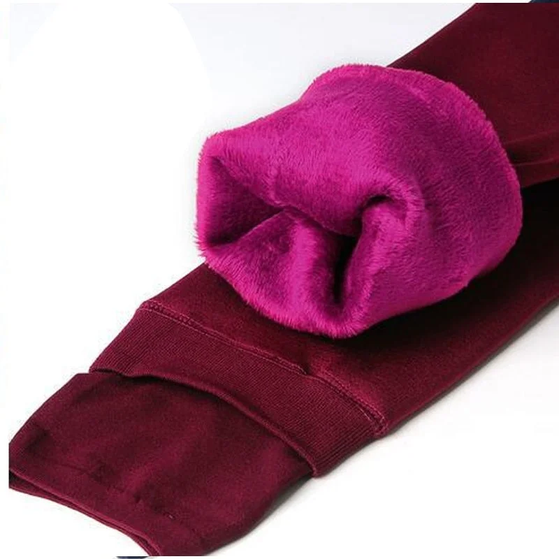 S-XL 8Colors  Winter Warm Leggings women High Waist Thick Velvet Legging Solid All-match Leggings Women