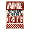 Warning - Vintage Metal Signs(12*16Inch) - Warning