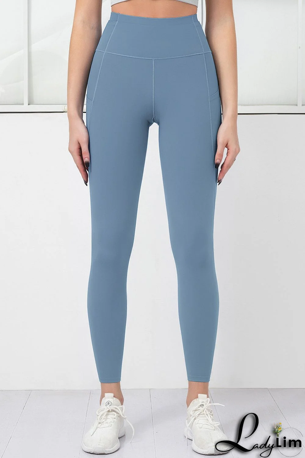 Orange Pink Casual Sportswear Solid Basic Skinny High Waist Trousers