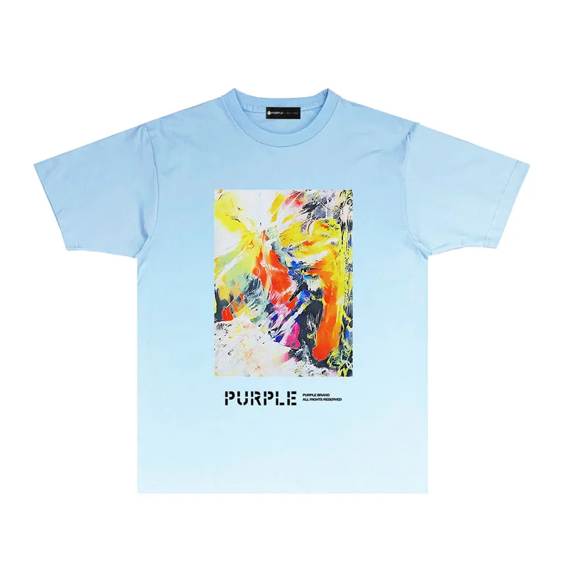 Purple 2023 new fashion T-shirt short sleeves