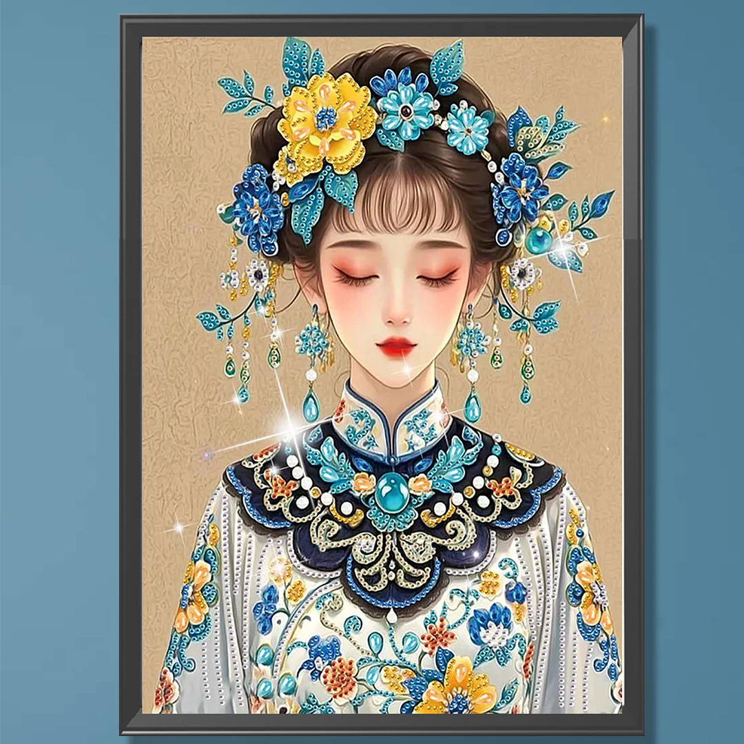 Diamond Painting - Partial Special Shaped Drill - Elegant Lady(Canvas|30x40cm)