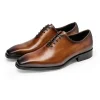 Mens Genuine Leather Wholecut Oxford Dress Shoe