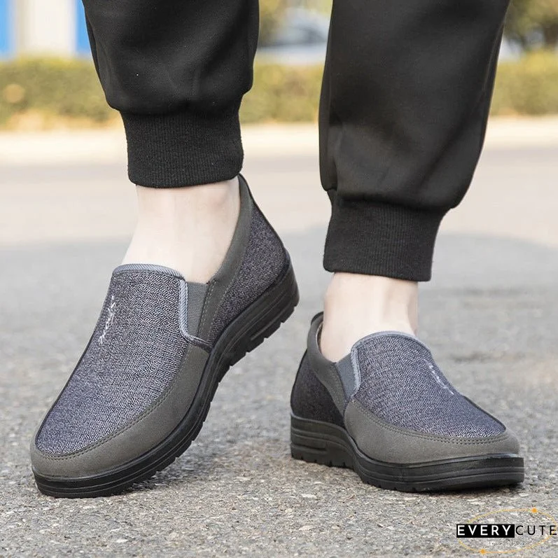 Unique Men's Breathable Pumps Soft Bottom Canvas Shoes