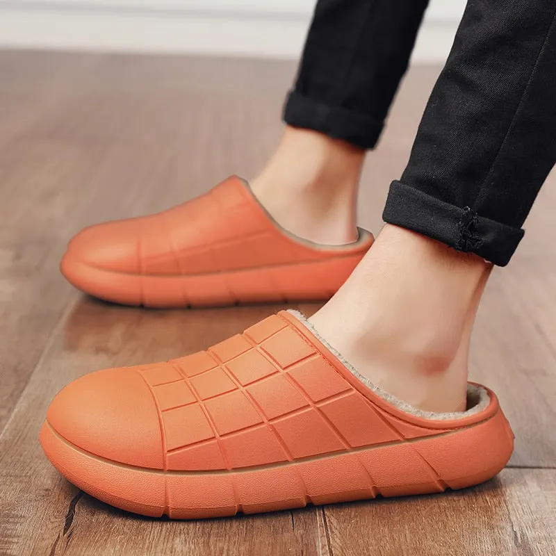 2021 Men's Home Plush Slippers Comfort Soft Warm Slippers Women Thick Bottom Shoes High-quality Indoor Non-slip Couples Zapatos