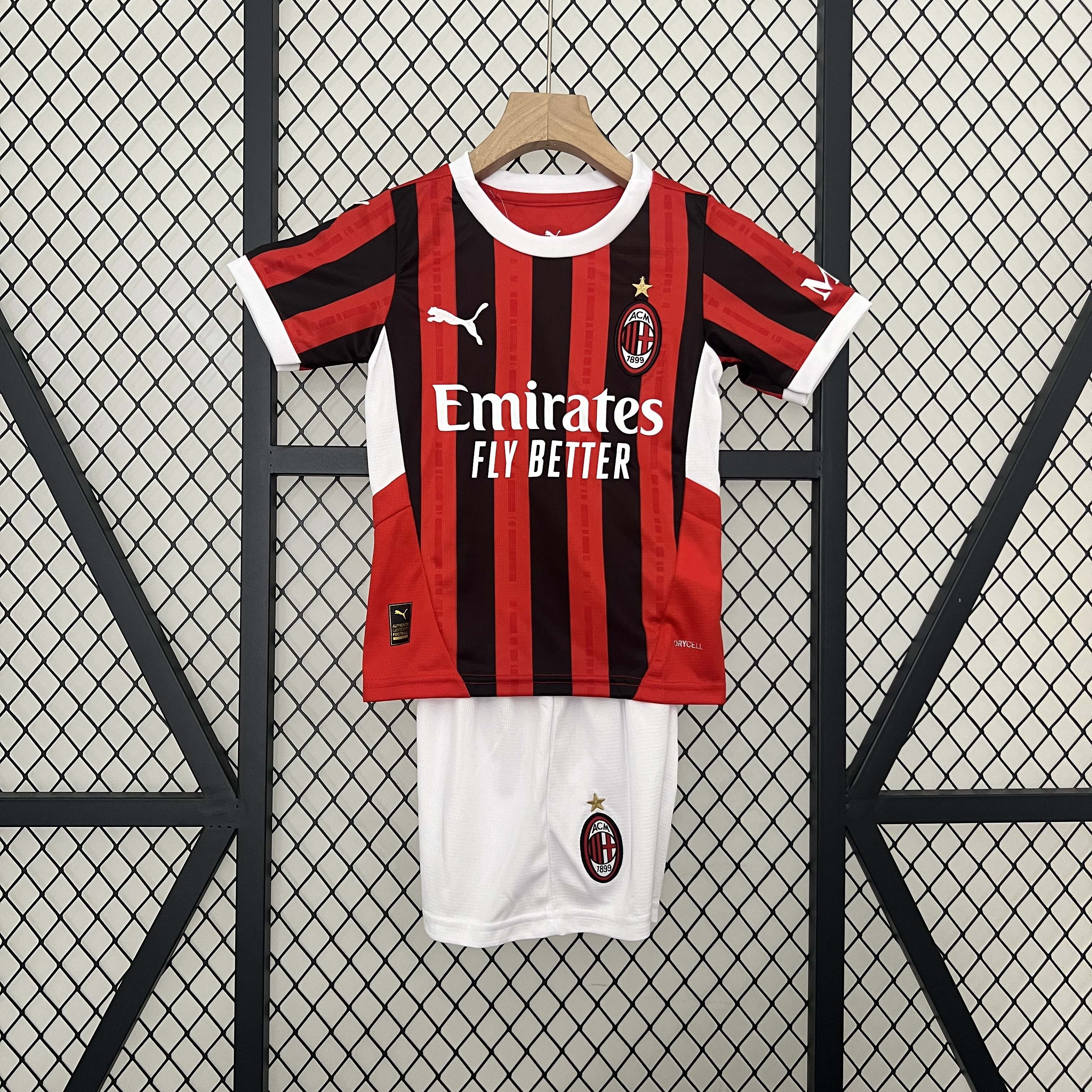 2024-2025 KIDS AC Milan Home Football Shirt 1:1 Thai Quality