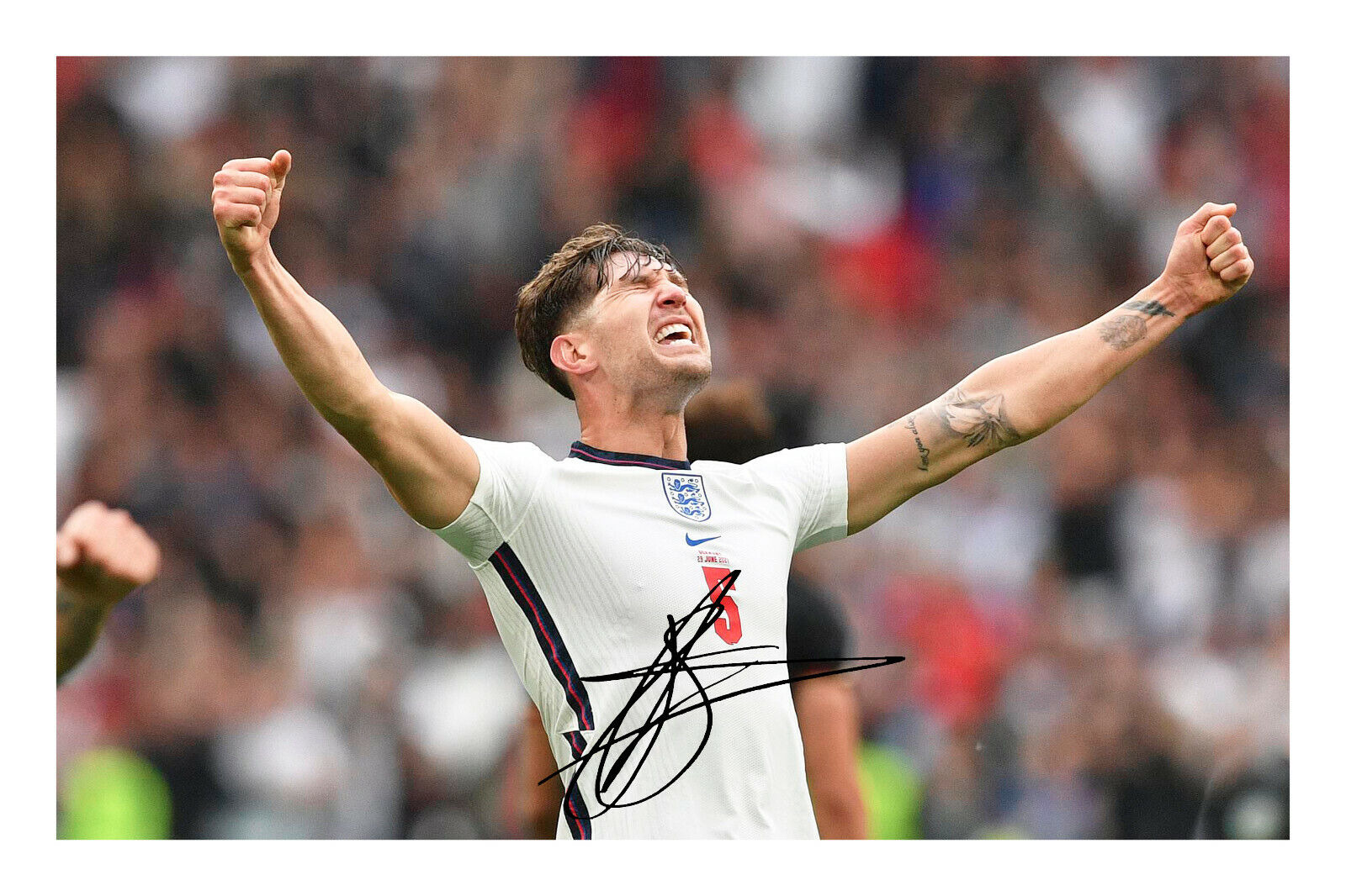 John Stones Signed A4 Photo Poster painting Print England Football Team Euro 2020 2021