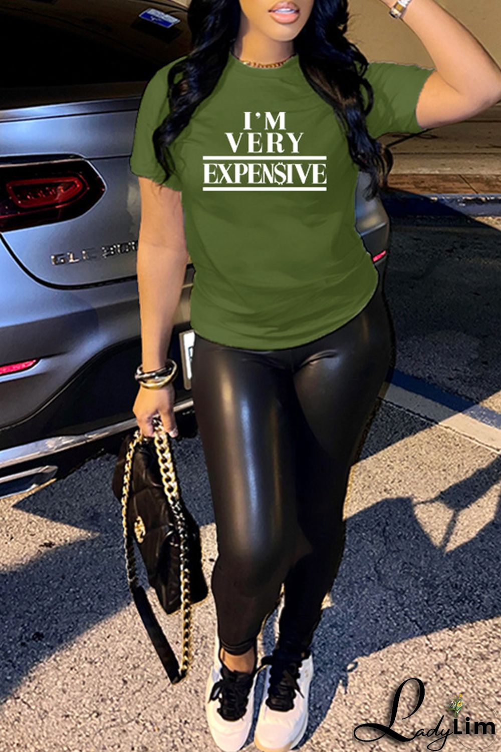 Blue Fashion Casual Letter Print Basic O Neck T-Shirts