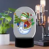 DIY Diamond Painting 7 Color Night Light Lamp Home Decoration Ornament Gift Kit(Snowman)