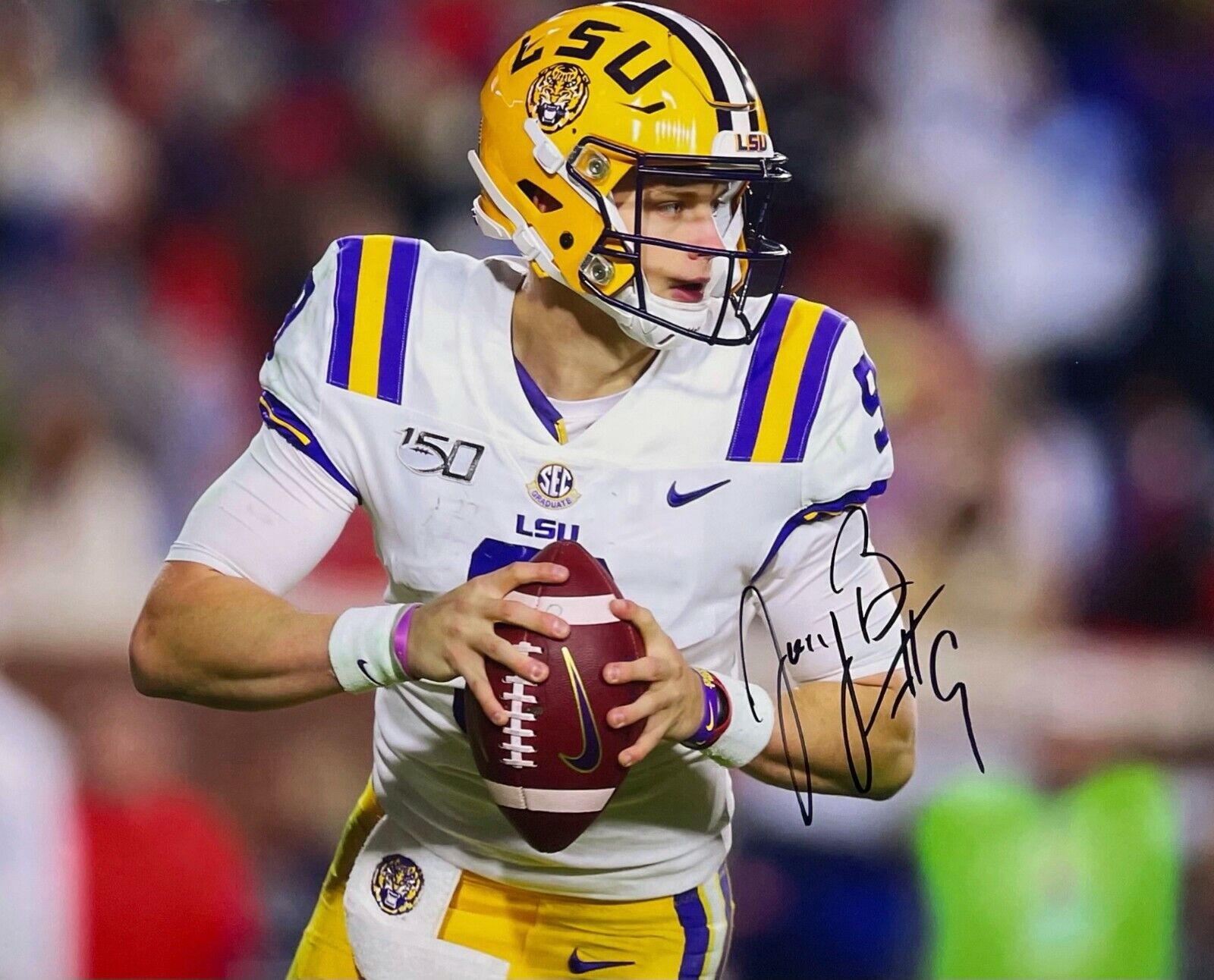 JOE BURROW Autograph Hand SIGNED LSU TIGERS CHAMPIONSHIP 11x14 Photo Poster painting w/COA