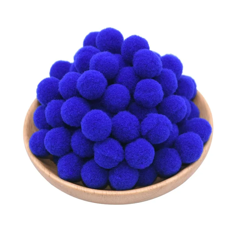 100Pcs 15-25mm Colorful Pompoms DIY Dolls Garment Handmade Material Soft Fluffy Pom Poms Ball For DIY Kids Toys Accessories